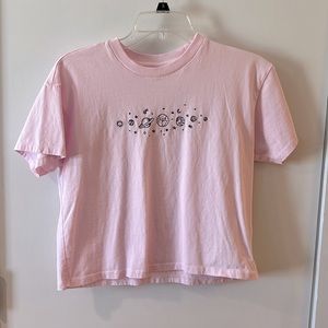 American eagle crop graphic tee